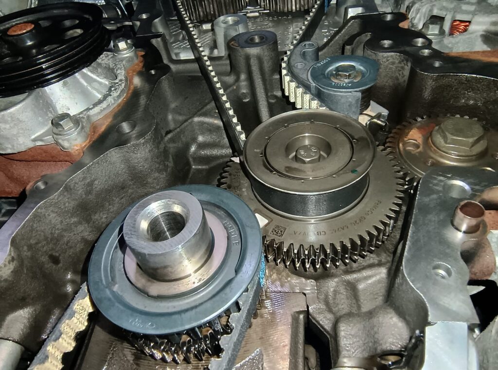 zniszcony pasek silnika ecoblue